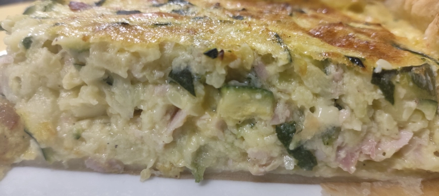 RELLENO DE CALABACÁN Y JAMON YORK PARA UNA QUICHE