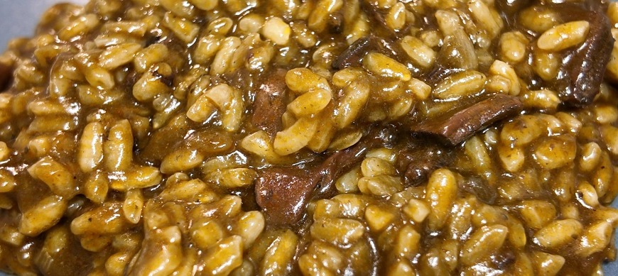 Arroz con calamares de lata