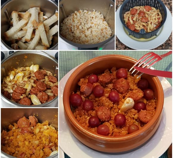 Rico y delicioso: Migas con chorizo y uvas