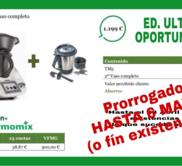 OFERTA PRORROGADA HASTA EL DIA 6!