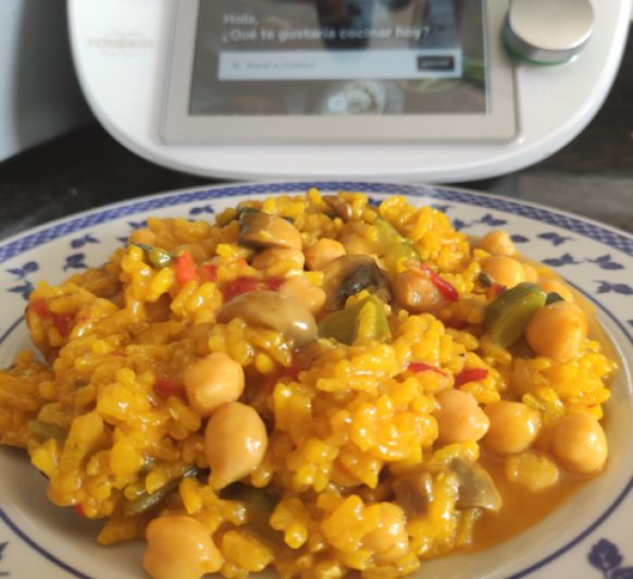 Arroz cremoso vegetariano