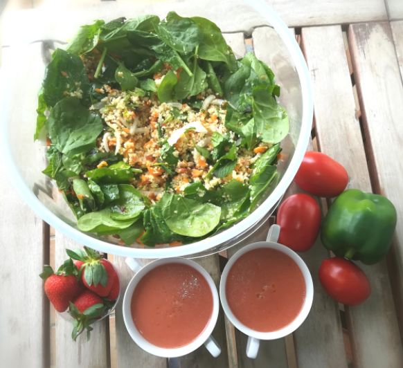 Ensalada de cuscús con dátiles y almendras