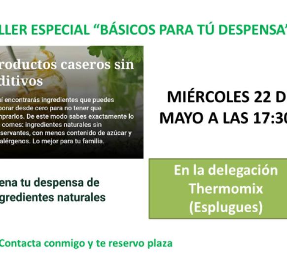 TALLER ''BÁSICOS EN TÚ DESPENSA''